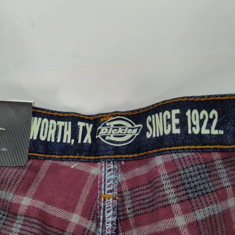 Dickies Flannel Lined Relaxed Fit Straight Leg Jeans 5-Pocket Dark Wash Blue NWT - Picture 9 of 11